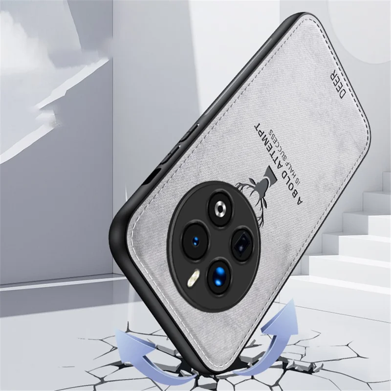 Para Realme 12 Pro 5G / 12 Pro+ 5G Funda Protectora Patrón de Ciervo PU+PC+TPU Funda Delgada para Teléfono - Azul