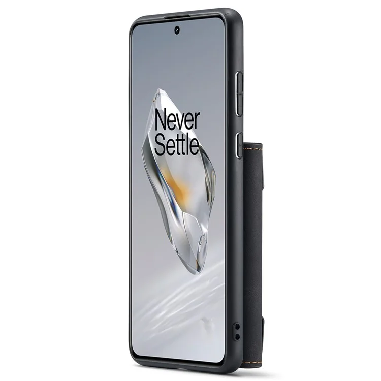 DG.MING M2 Series for OnePlus 12 5G Kickstand Case Detachable Magnetic Wallet Phone Cover - Black