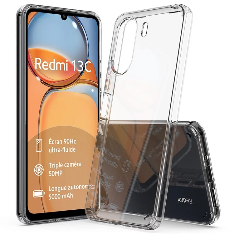Für Xiaomi Redmi 13C 4G / Poco C65 4G Klare Hülle TPU+Acryl Kratzfest Handyhülle