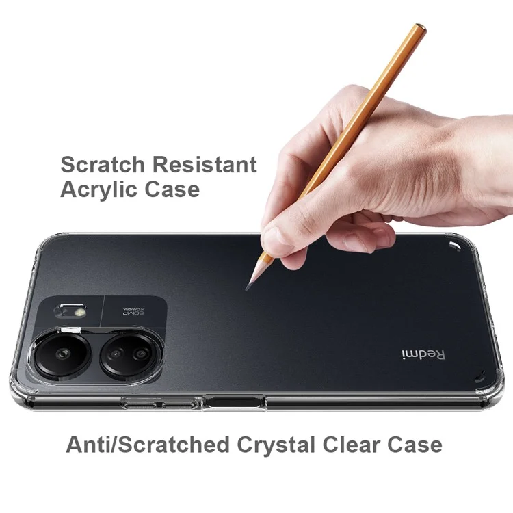 Für Xiaomi Redmi 13C 4G / Poco C65 4G Klare Hülle TPU+Acryl Kratzfest Handyhülle