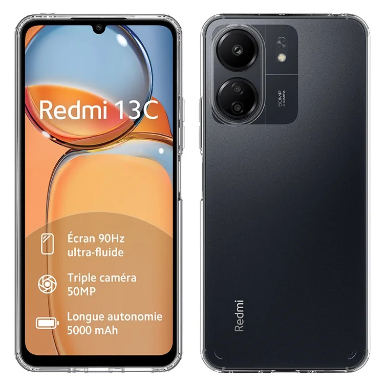 Für Xiaomi Redmi 13C 4G / Poco C65 4G Klare Hülle TPU+Acryl Kratzfest Handyhülle