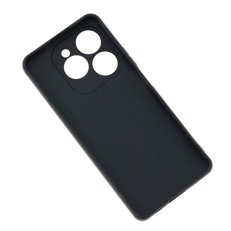 For TECNO Spark 20 Pro Frosted Case Shock-Absorbent TPU Phone Cover (Precise Lens Cutouts) - Black