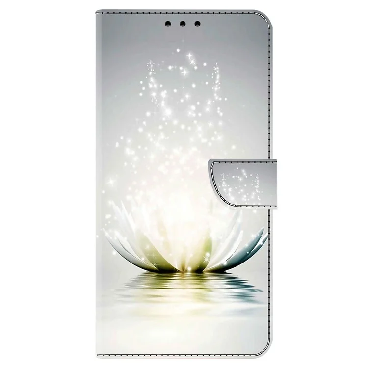 For Honor Magic6 Lite 5G / X9b 5G Wallet Case Anti-Drop 3D Pattern Printing Phone Cover - Lotus