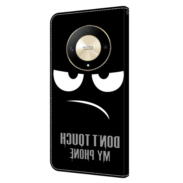 For Honor Magic6 Lite 5G / X9b 5G / X50 5G Case 3D Pattern PU Leather Wallet Flip Phone Cover - Don't Touch My Phone