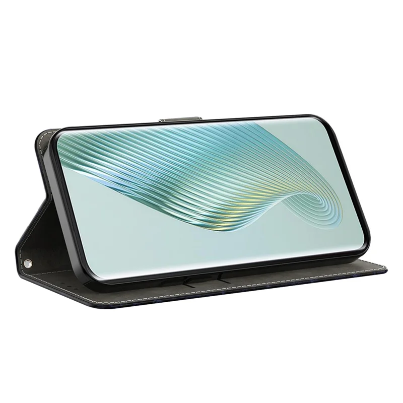 For Honor Magic6 Lite 5G / X9b 5G / X50 5G Case 3D Pattern PU Leather Wallet Flip Phone Cover - Black / White Wings