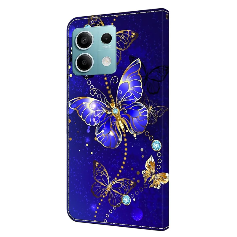 Para Xiaomi Redmi Note 13 5G Funda Anti-Caída Cubierta de Teléfono con Impresión de Patrones 3D - Mariposa de Diamante