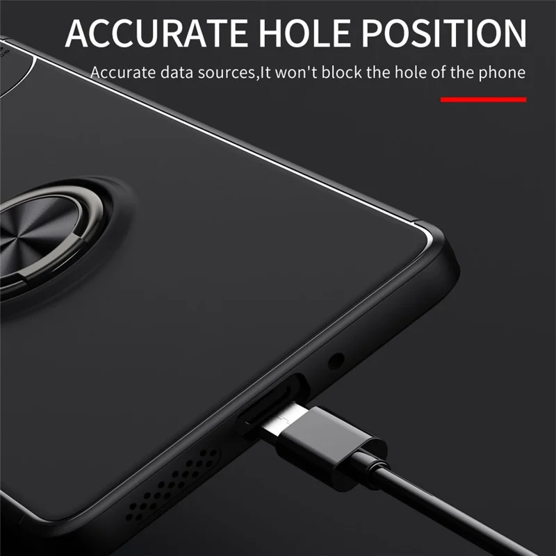 For Xiaomi Redmi Note 13 Pro 4G / Poco M6 Pro 4G Case TPU Phone Cover with Ring Kickstand - Blue