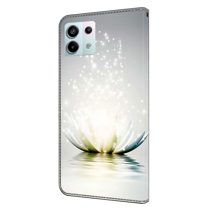 Para Xiaomi Redmi Note 13 Pro 5G / Poco X6 5G Funda Caso Impresión 3D Cartera Cuero Teléfono Cáscara - Loto