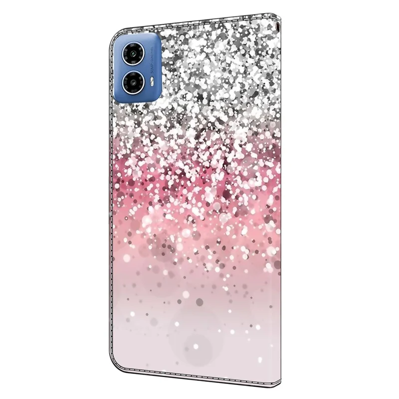 For Motorola Moto G24 Power Case Wallet Stand Phone Leather Cover 3D Pattern Printing - Gradient