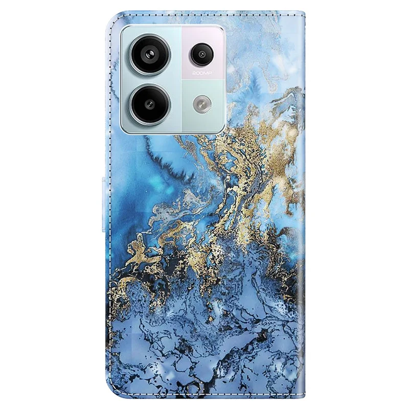 For Xiaomi Redmi Note 13 Pro 5G / Poco X6 5G Case with Hand Strap 3D Pattern Printing Leather Phone Cover - Bauhinia Valley