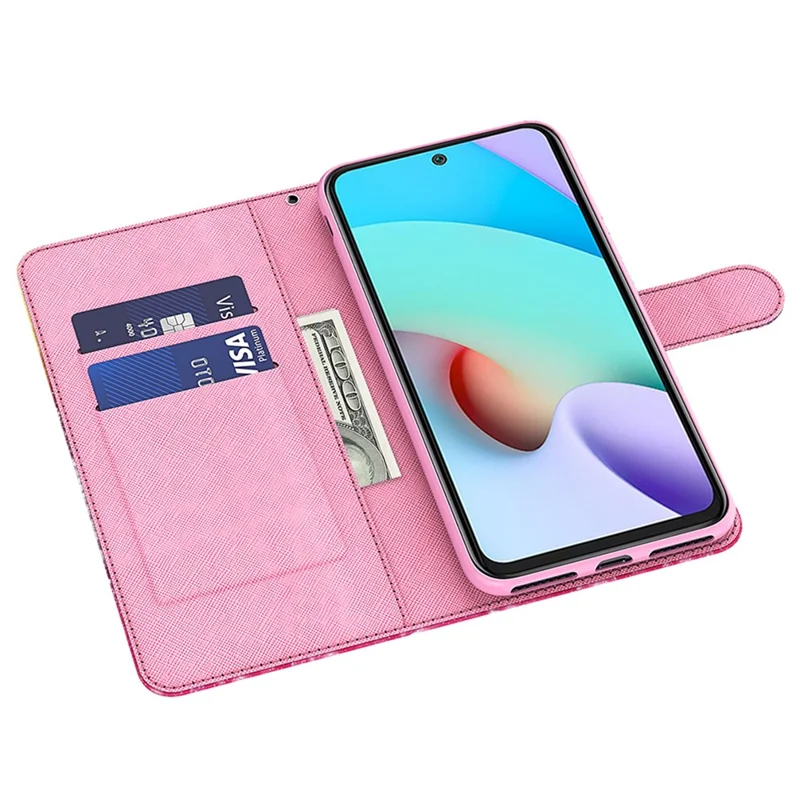 For Xiaomi Redmi Note 13 4G Phone Case 3D Pattern Printing Leather Flip Cover with Hand Strap - Wish Tree