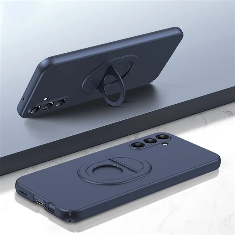 For Samsung Galaxy A14 4G / 5G Case Compatible with MagSafe Matte Kickstand PC Phone Cover - Dark Blue