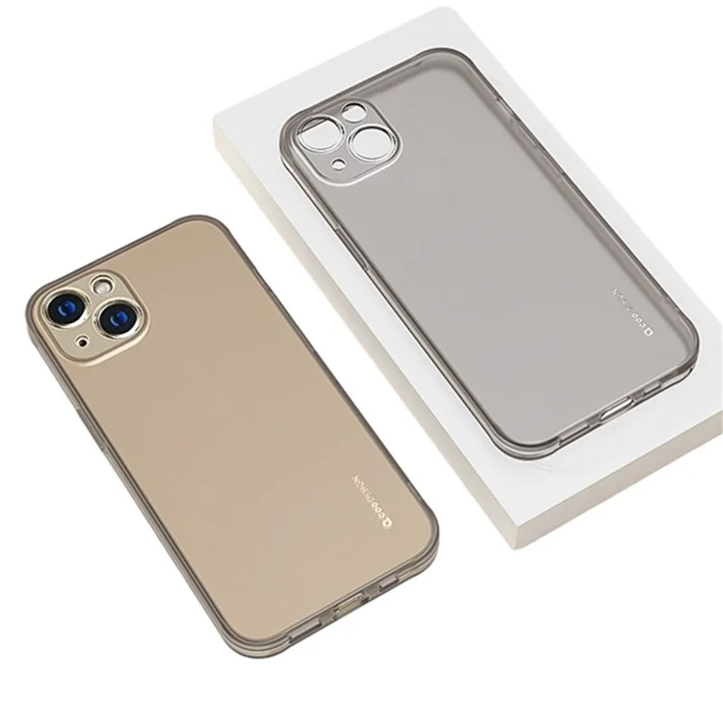 Q.COO Ice Mist Series for iPhone 13 Matte Phone Case Flexible TPU Phone Back Cover - Grey