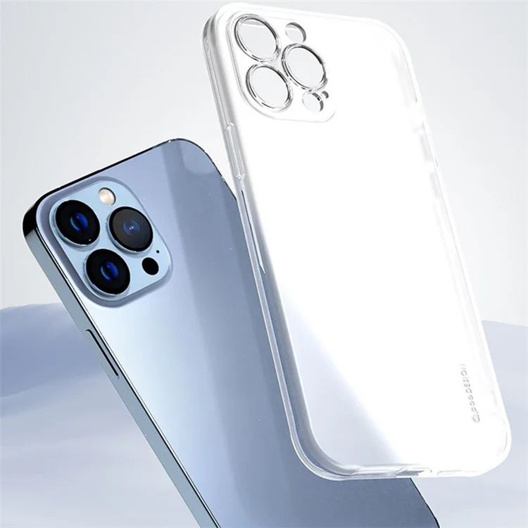 Q.COO Ice Mist Series for iPhone 14 Pro Max TPU Case Drop-proof Matte Soft Phone Cover - White