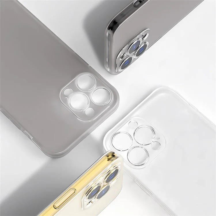 Q.COO Ice Mist Series for iPhone 14 Pro Max TPU Case Drop-proof Matte Soft Phone Cover - White