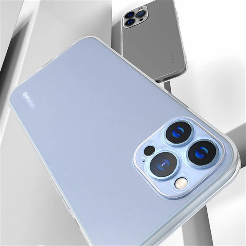 Q.COO Ice Mist Series for iPhone 14 Pro Max TPU Case Drop-proof Matte Soft Phone Cover - Grey