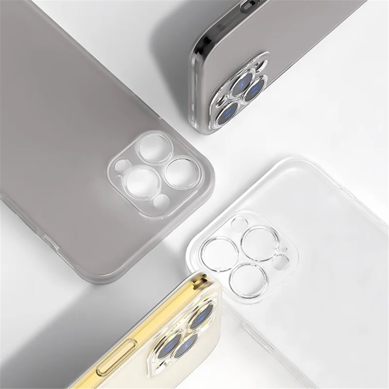 Q.COO Ice Mist Series for iPhone 14 Pro Max TPU Case Drop-proof Matte Soft Phone Cover - Grey