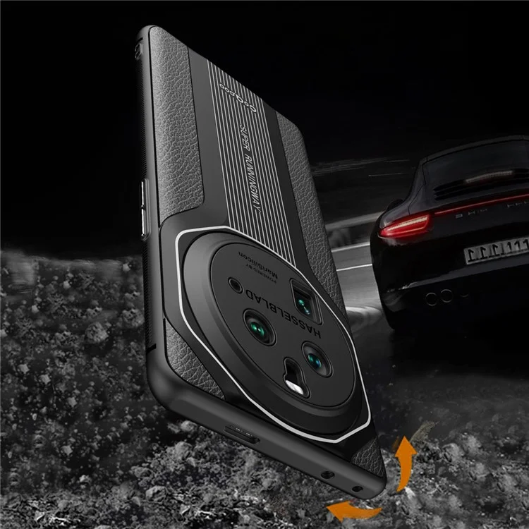 Q.COO Super Running Series 2 für Oppo Find X6 Pro Hülle PU-Leder + Acryl + TPU Drop Protective Phone Cover - Schwarz