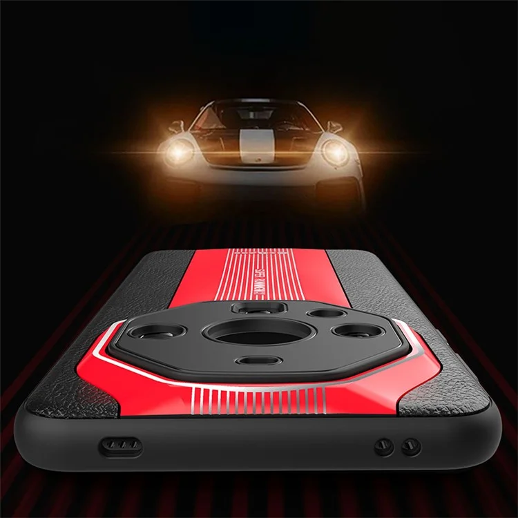 Q.COO Super Running Series 2 para Funda Huawei Mate 60 RS Ultimate Anticaídas de Cuero+Acrílico+TPU - Negro