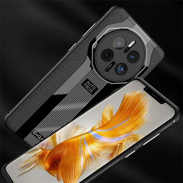 Q.COO Super Running Series 2 for Huawei Mate 50 RS Porsche Design 4G Case PU + TPU + Acrylic Back Cover - Black