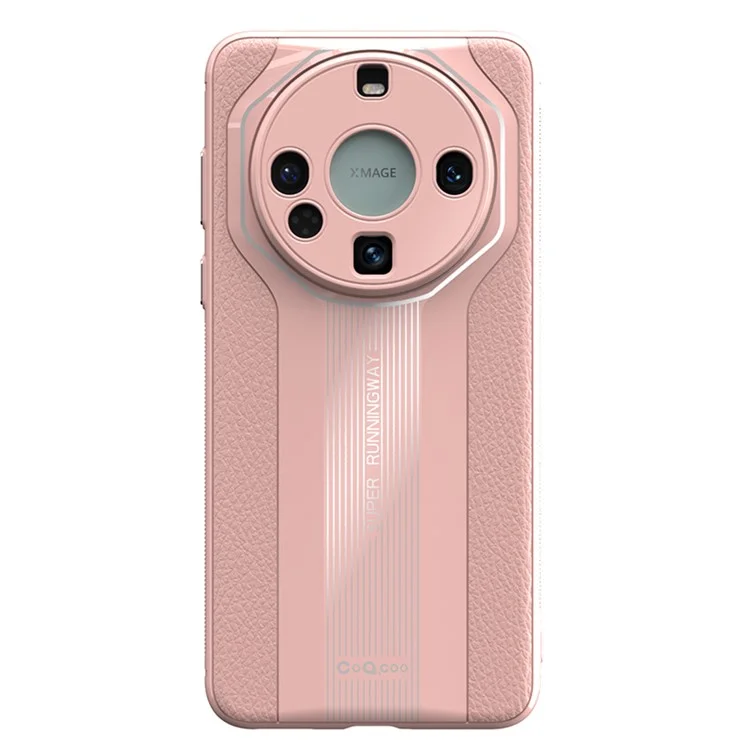 q. Coo Super Running Series 2 Für Huawei Mate 60 Slim Case PU Abgedeckt Tpu+acryl -telefon Shell - Rosa