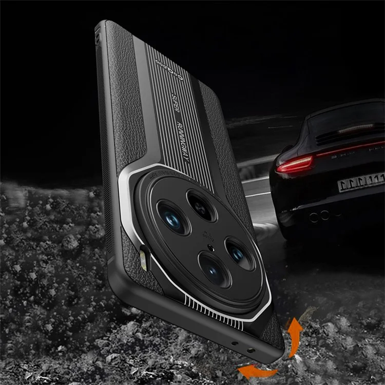 Q.COO Super Running Series For vivo X100 Pro 5G Ударопрочный чехол из кожи, акрила и ТПУ - Черный