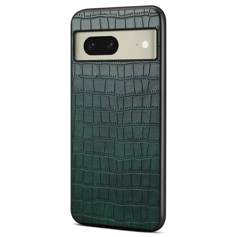 For Google Pixel 8 PU Leather+PC+TPU Cover Crocodile Texture Mobile Phone Case - Green