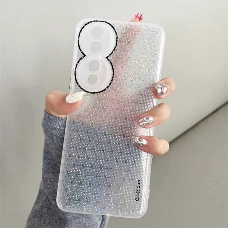 Q.COO For Honor 90 TPU Soft Case Aurora Effect Anti-slip Phone Cover - Blanc