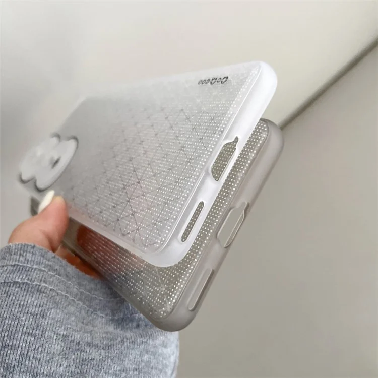 Q.COO For Honor 90 TPU Soft Case Aurora Effect Anti-slip Phone Cover - Blanc