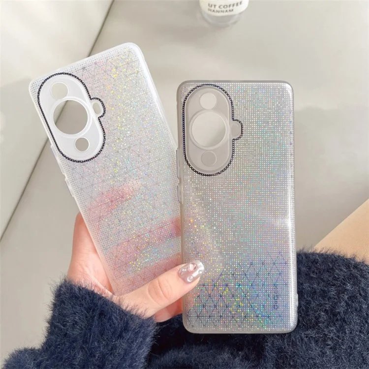 Q.COO For Huawei nova 11 / nova 12s 4G / nova 12 Lite 4G Case Sparkly Protective TPU Phone Cover - White
