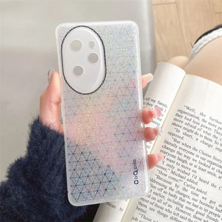 Q.COO For Honor 100 Pro 5G Case Soft TPU Phone Cover Optical Coated Surface - White