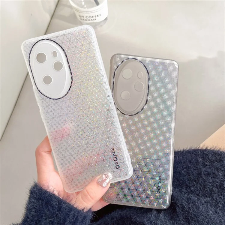 Q.COO For Honor 100 Pro 5G Case Soft TPU Phone Cover Optical Coated Surface - White
