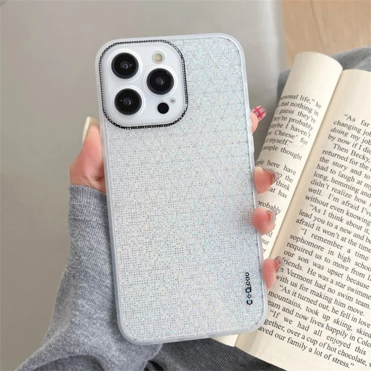 Q.COO For iPhone 14 Pro Max Case TPU Aurora Effect Slim Stylish Phone Cover - White