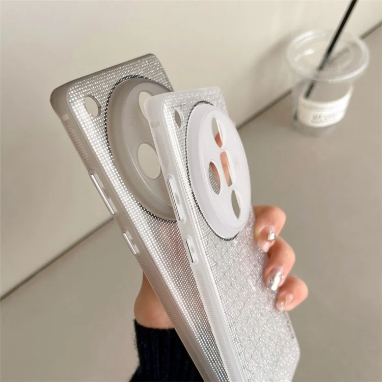 Q.COO Pour Oppo Find X7 5G Étui TPU Effet Aurore Anti-rayures Housse de Téléphone - Rose