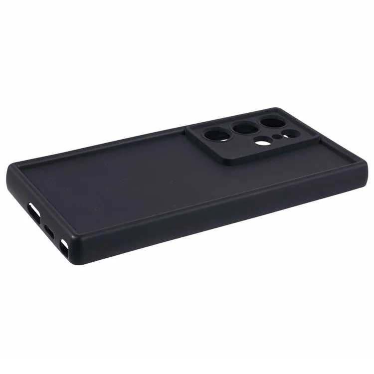 For Samsung Galaxy S23 Ultra Case Soft TPU Anti-Drop Matte Phone Cover - Black