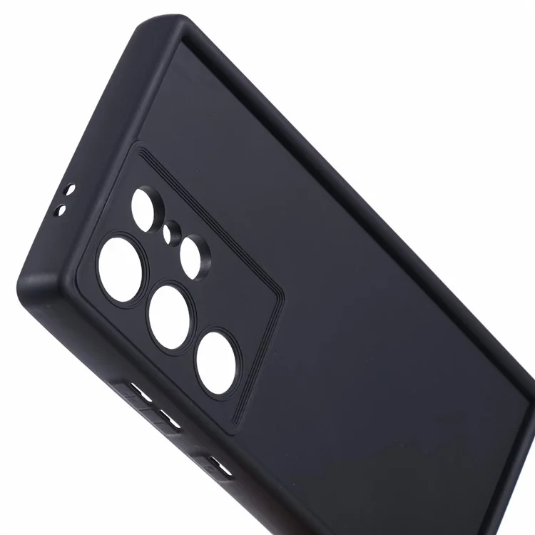 For Samsung Galaxy S23 Ultra Case Soft TPU Anti-Drop Matte Phone Cover - Black