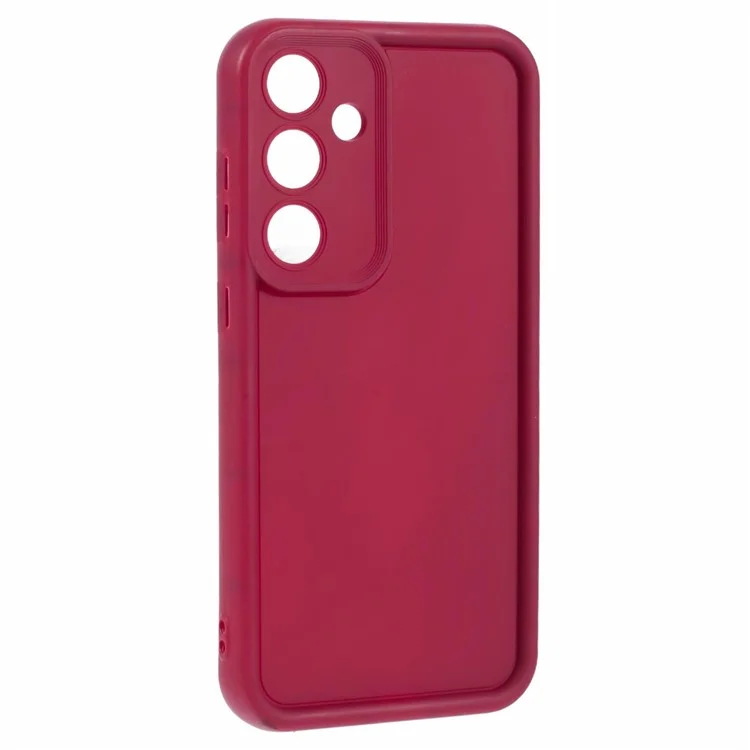 Funda para Samsung Galaxy S24 Acabado mate Perfil delgado Cubierta de teléfono de TPU - Rojo vino