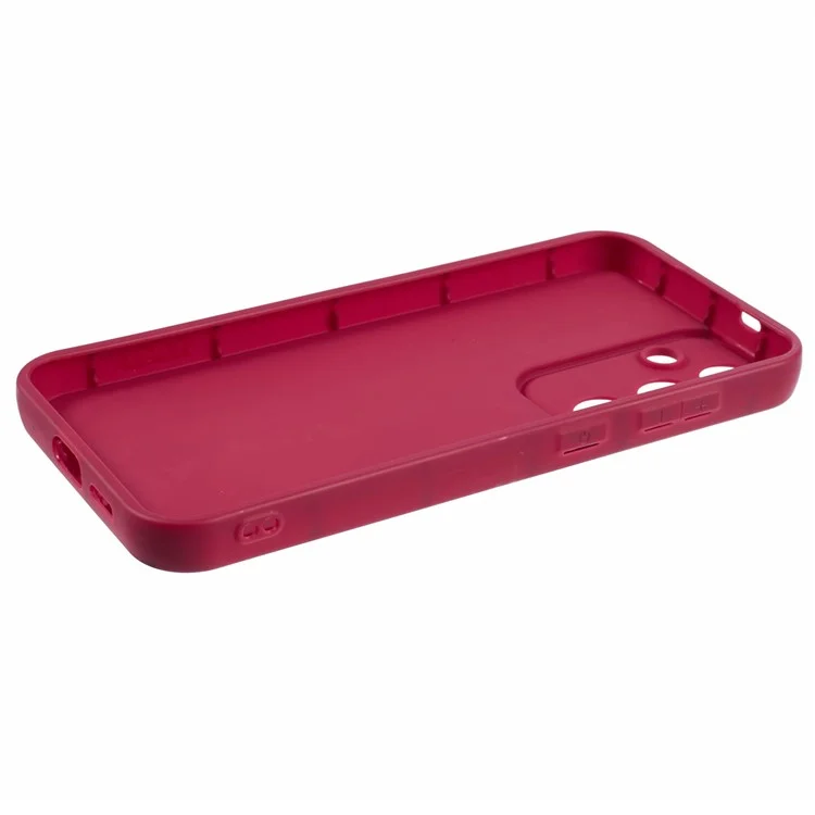 Funda para Samsung Galaxy S24 Acabado mate Perfil delgado Cubierta de teléfono de TPU - Rojo vino