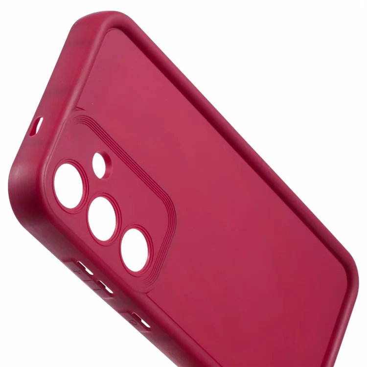 Funda para Samsung Galaxy S24 Acabado mate Perfil delgado Cubierta de teléfono de TPU - Rojo vino