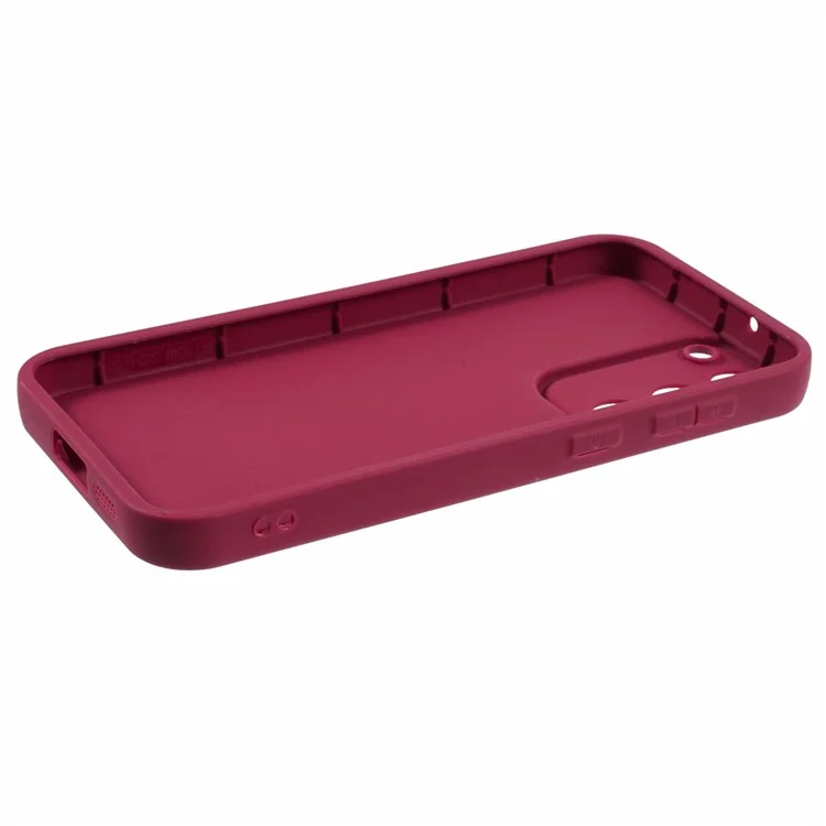Per Samsung Galaxy S23+ Case Camera Lens Protection TPU Phone Cover con finitura opaca - Rosso vino