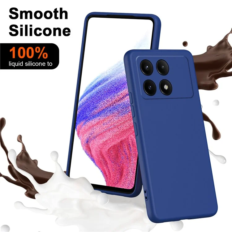 For Xiaomi Redmi K70E 5G / Poco X6 Pro 5G Case Silky Touch 2.2mm TPU Phone Back Cover - Blue