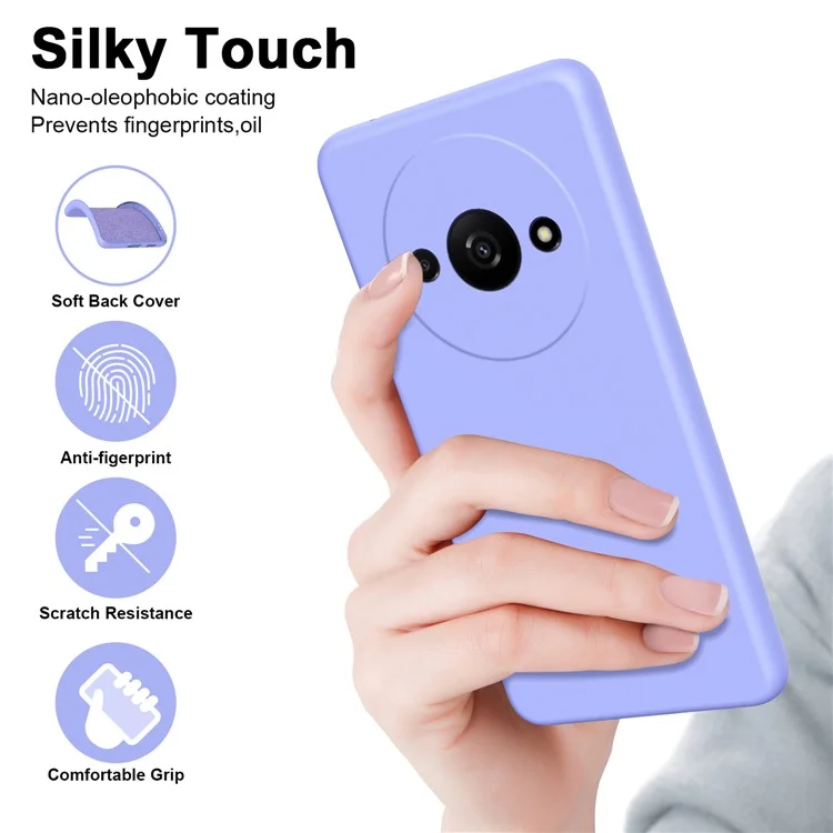 For Xiaomi Redmi A3 Slim Case Shockproof 2.2mm TPU Phone Cover - Purple