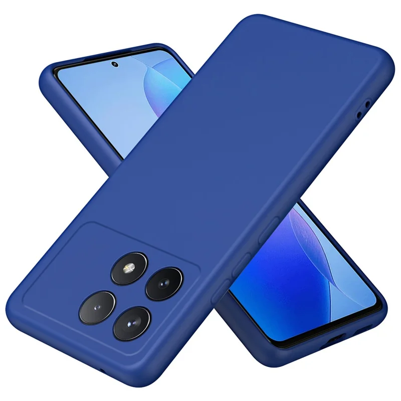 Funda para Xiaomi Poco F6 Pro 5G / Redmi K70 5G / K70 Pro 5G de 2,2 mm de TPU con forro de fibra - Azul 