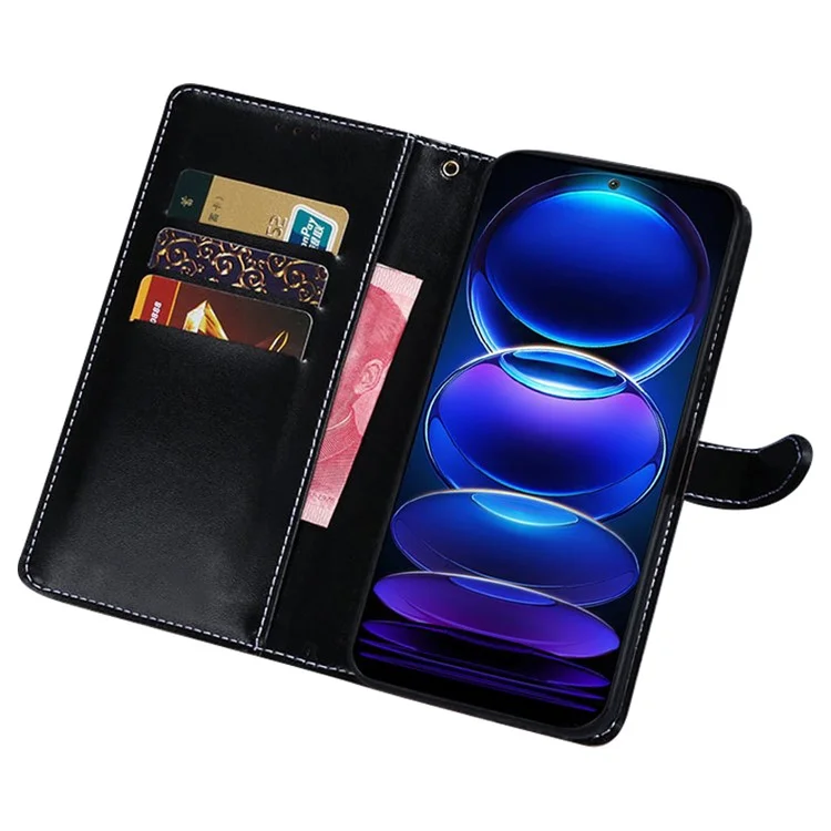 IDEWEI For Xiaomi Redmi K70 Pro Champion Edition Case Crocodile Texture PU Leather Stand Cover - Blue