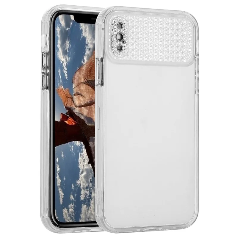 Für Iphone X / XS 5,8 Zoll Handykoffer Strassdekor TPU Drop-sof-abdeckung - Transparent