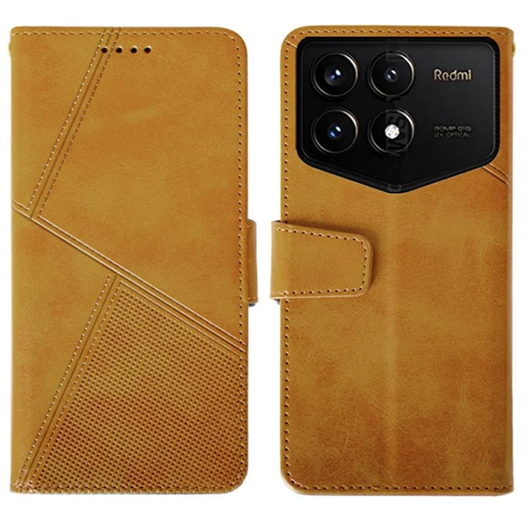 IDEWEI Für Xiaomi Redmi K70 Pro Champion Edition Brieftasche Hülle Kalbleder Textur Telefonhülle - Orange