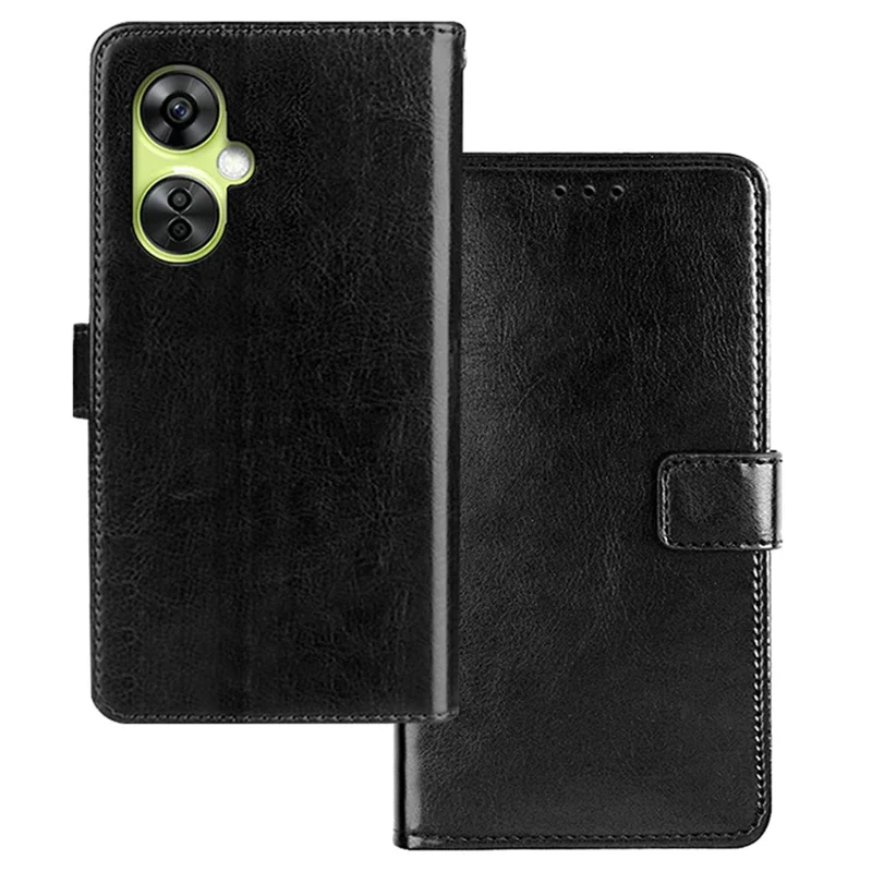 IDEWEI For OnePlus Nord CE 3 Lite 5G / Nord N30 5G Case Stand Leather Phone Wallet Cover - Black