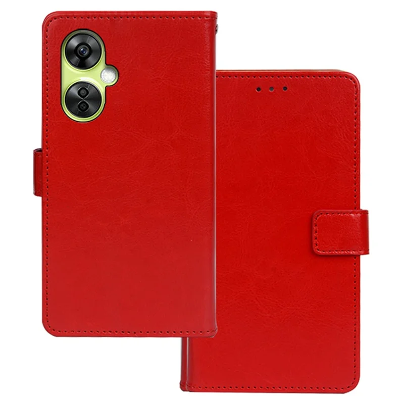 IDEWEI For OnePlus Nord CE 3 Lite 5G / Nord N30 5G Case Stand Leather Phone Wallet Cover - Red