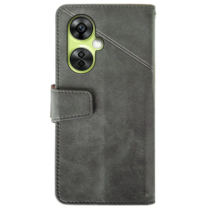 IDEWEI For OnePlus Nord CE 3 Lite 5G / Nord N30 5G Case Calf Texture Wallet Phone Leather Cover - Grey