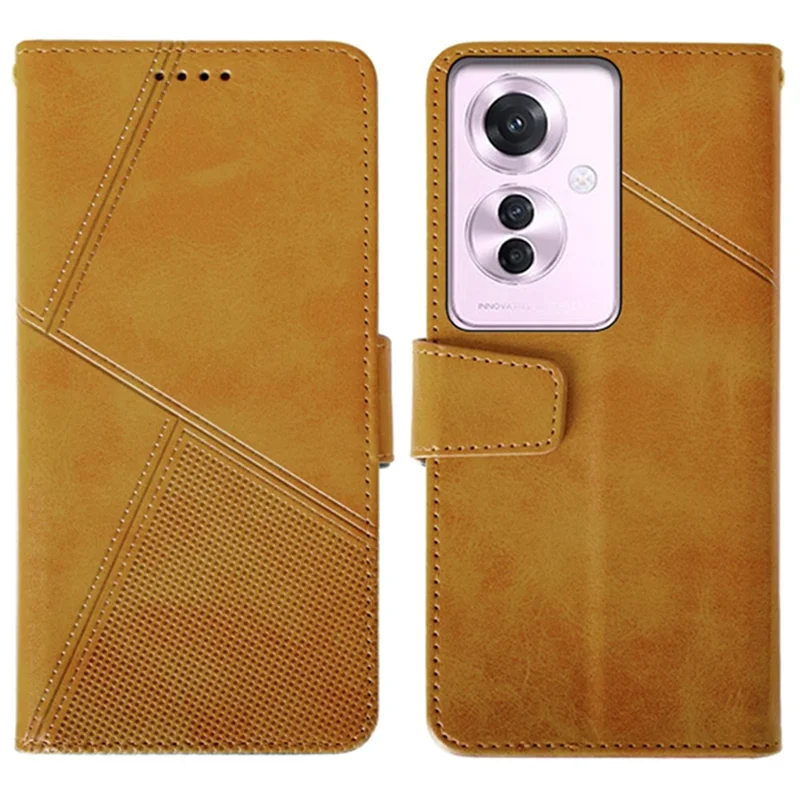IDEWEI For Oppo Reno11 F 5G Leather Case Calf Texture Wallet Shockproof Cover - Orange